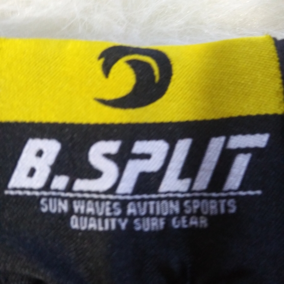 Black Blue Tropical Palm Trees Swimming Swim Trunk - Picture 3 of 3